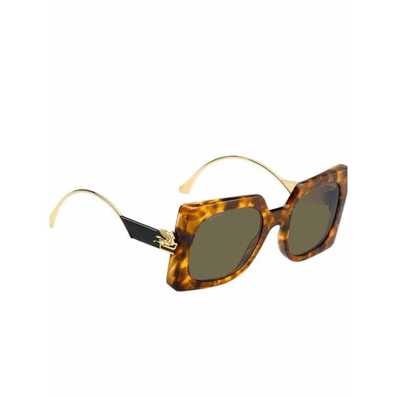 New! Etro ETRO0026/S EPZQT Elegant Havana Square Sunglasses, Authentic main image 4